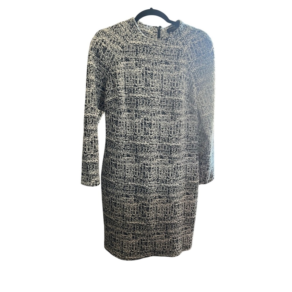 Donna Karan NY Women's Black White Textured Knit Sheath Dress‎ 14 Gorpcore